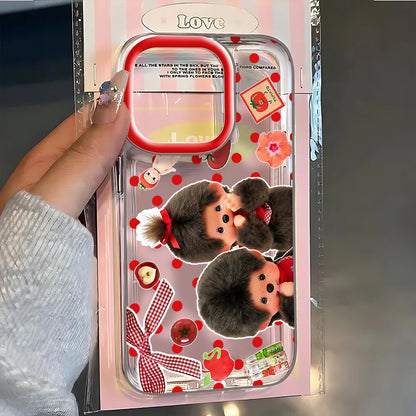 Ins Cute Monchhichis Phone Case For iPhone