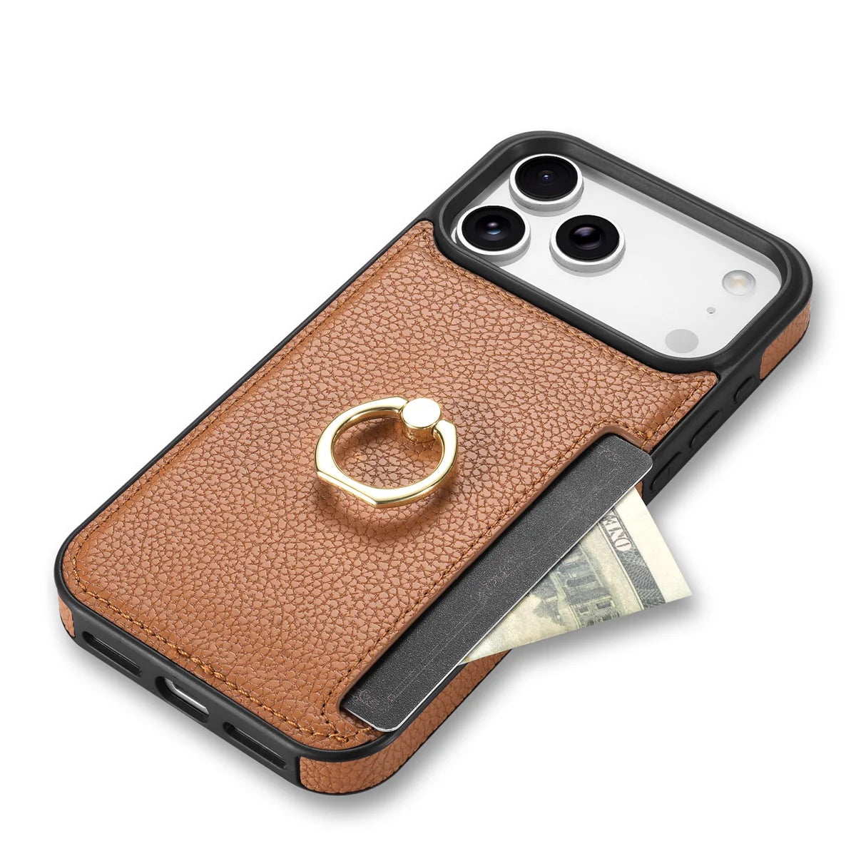 Leather Wallet Card Solt Phone Case For iPhone
