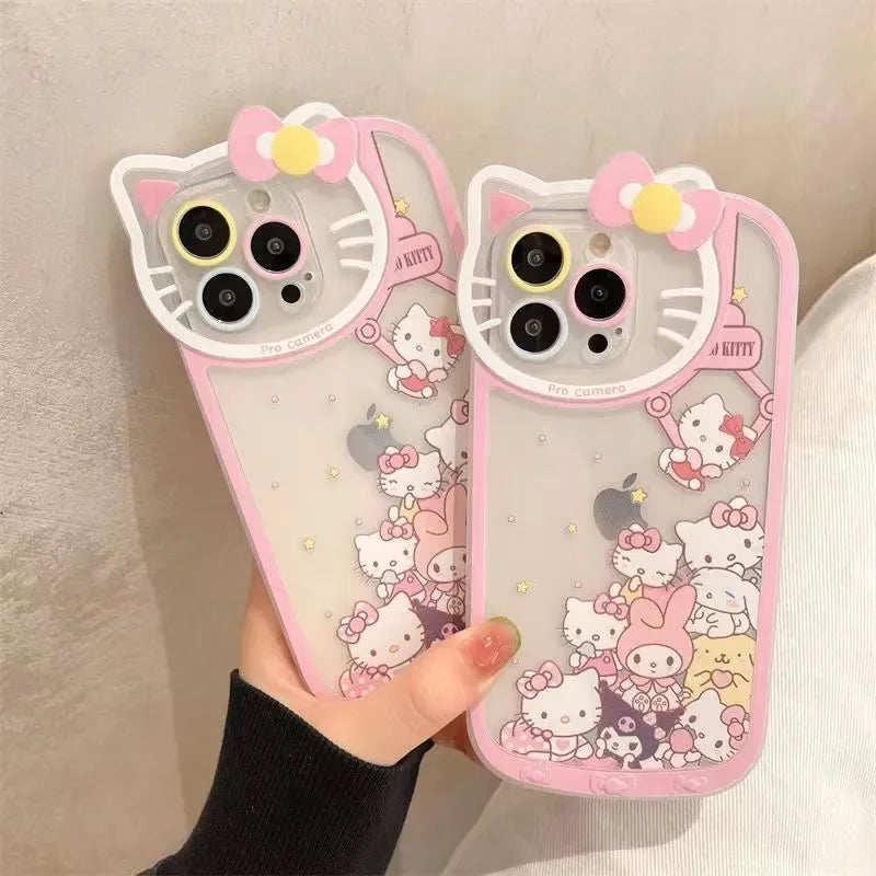 Hello Kitty Kawaii Makeup Mirror Phone Case For iPhone