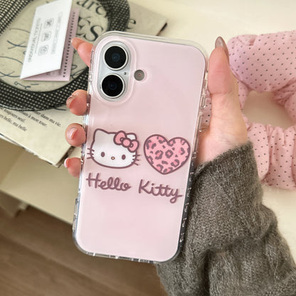 Cute IMD Pink Leopard Print Hello Kitty Phone Case For iphone For iPhone