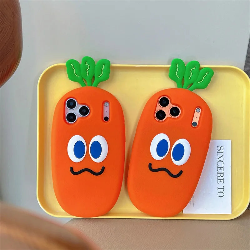 Fashion Cute 3D Carrot Phone Case For iPhone