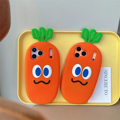 Fashion Cute 3D Carrot Phone Case For iPhone