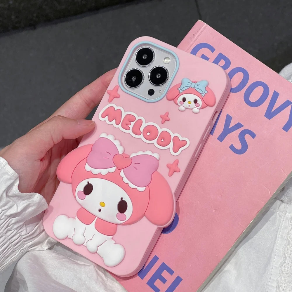 3D Sanrio Star Melody Cartoon Phone Case  For iPhone