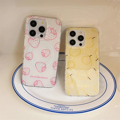 Lovely Strawberry Magnetic Phone Case