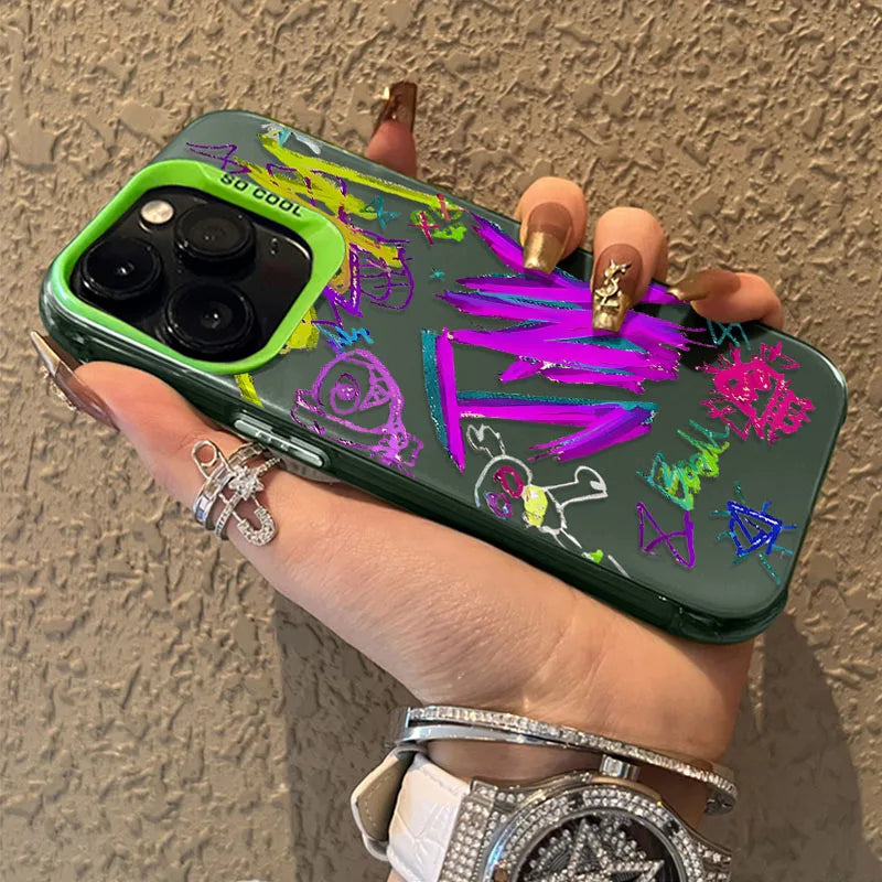 Anime Arcanes Graffiti Jinxs Phone Case For iPhone