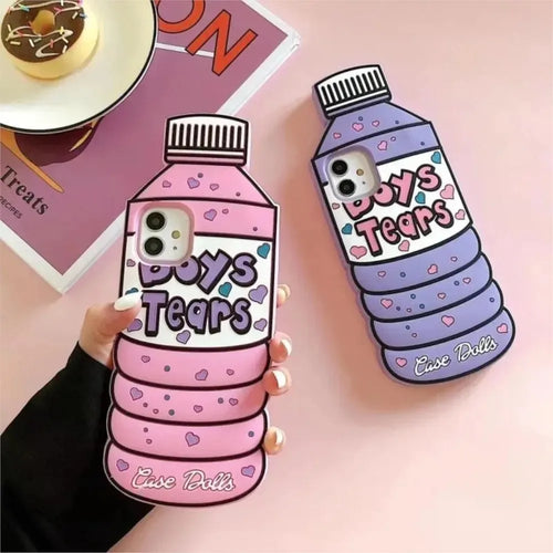 3D Cartoon Water Bottle Phone Case Soft Silicone Cover
