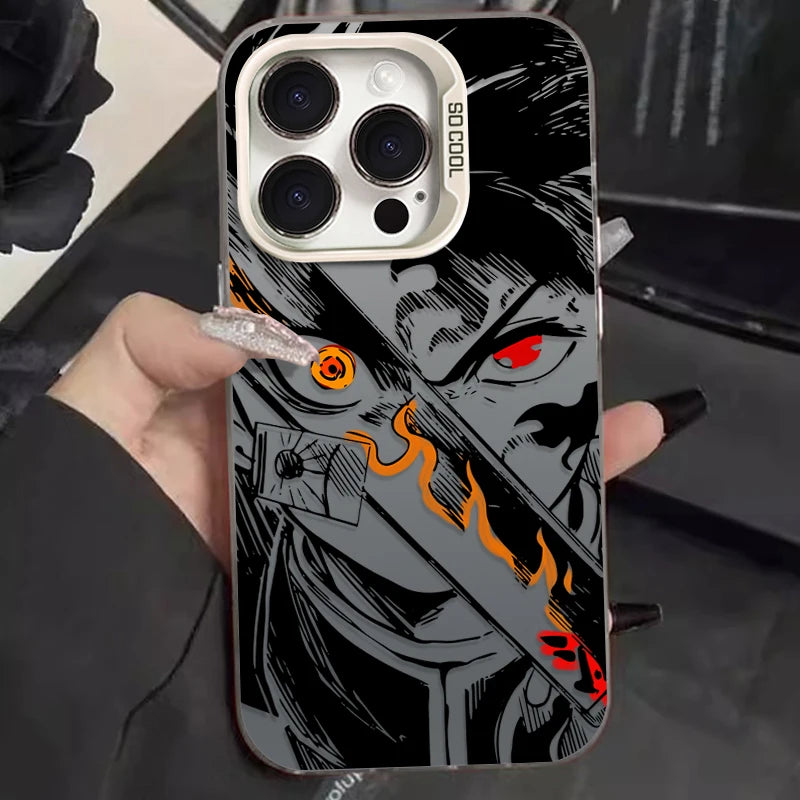 Trendy Anime Demon Slayer Frosted Case For iPhone