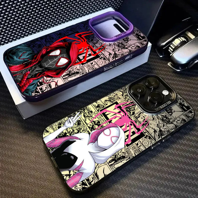 Spider Gwen Spiderman Miles Morales Marvel Phone Case For iPhone