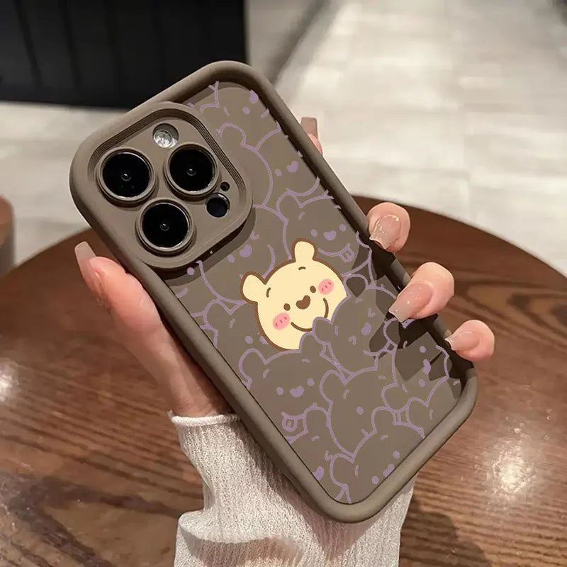 Cartoon Winnies The Pooh Bear Phone Case For iPhone