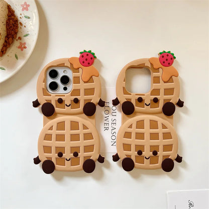 Cute Strawberry Waffles Phone Case