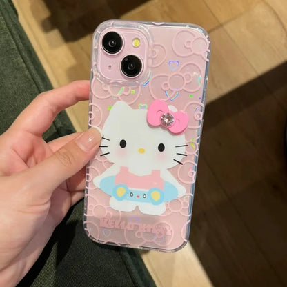 Hello Kitty Bow Swimming Bow Phone Case For iPhone