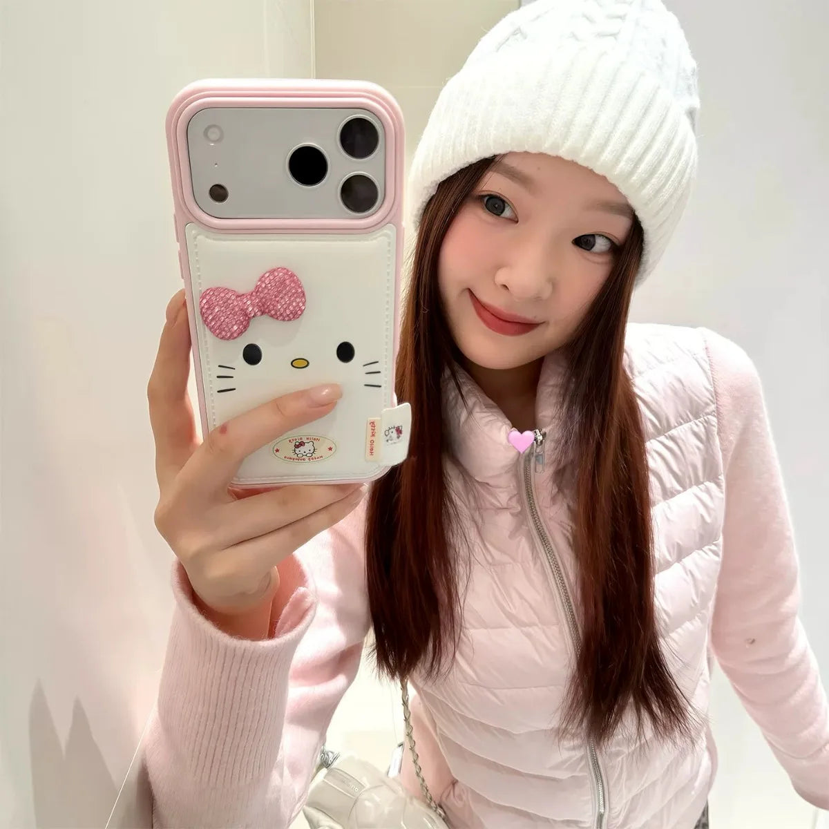 Kawaii Sanrio HelloKitty Plush Strap Phone Case For iPhone