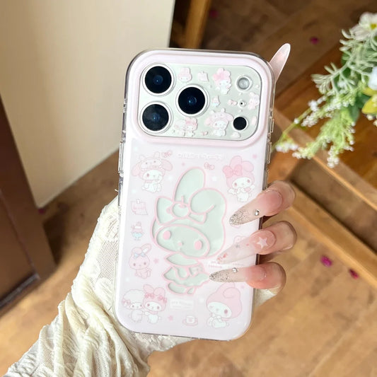 Luxury Pink Delicate Melody Cut-out Stickers Melodys Phone Case For iPhone