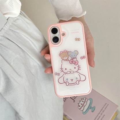 Luxury Cartoon Pink Hello Kitty Cat Bear Phone Case
