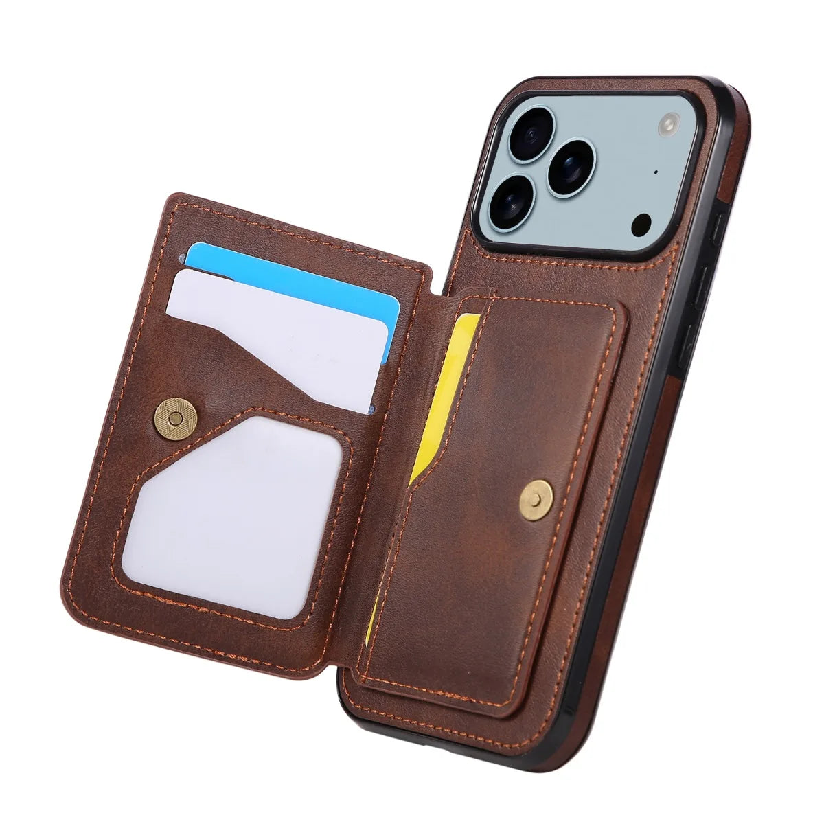 Anti-Theft Magnetic Leather Phone Case For iPhone
