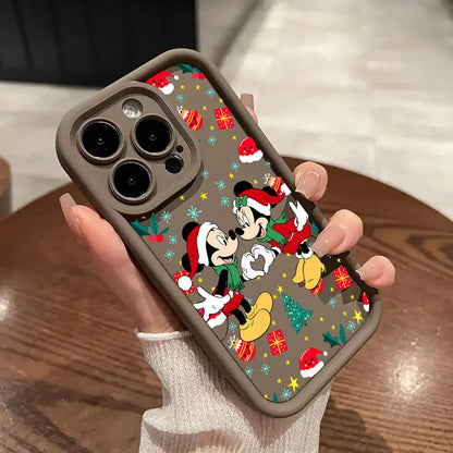 Mickey Minnie Christmas Soft Silicone Case For iPhone