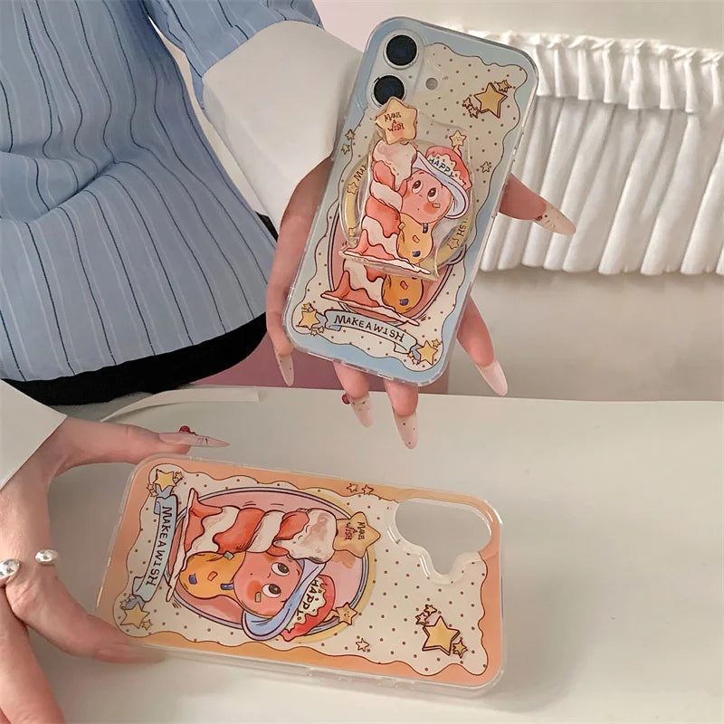 Magnetic Holder Cute Candle Star Phone Case