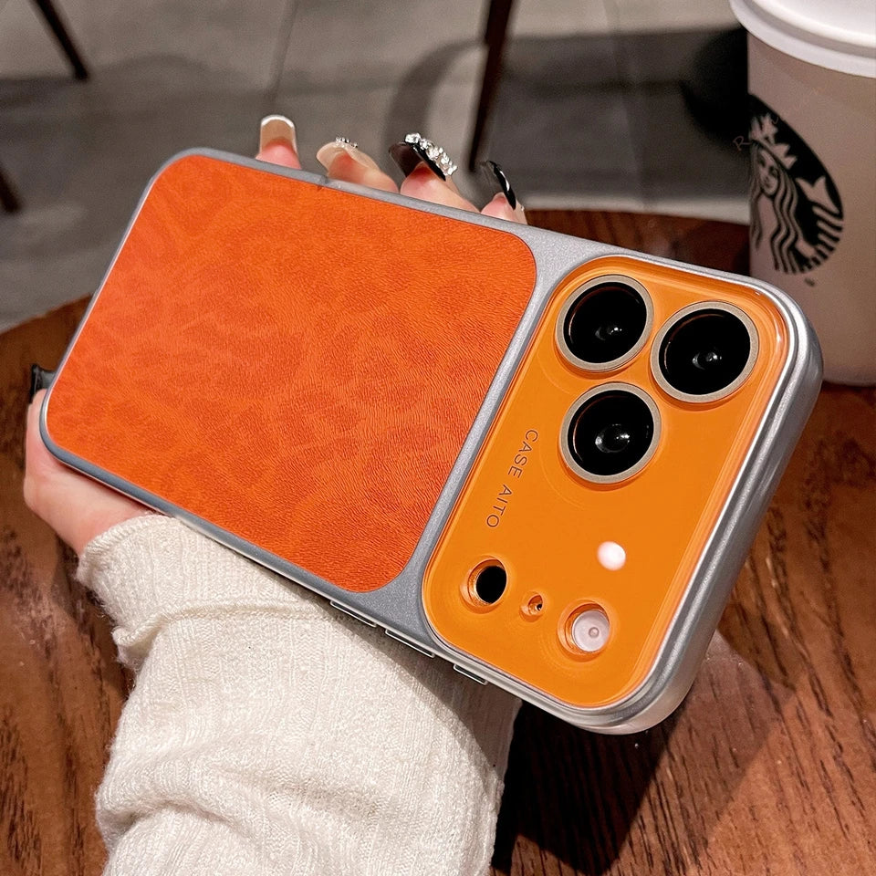 Matte Leopard Leather Phone Case For iPhone