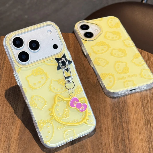 Ginger Yellow Line Kitty Jelly Shell For iPhone