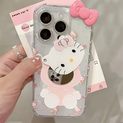 Hello Kitty Pink Bow 3D Kawaii Phone Case For iPhone