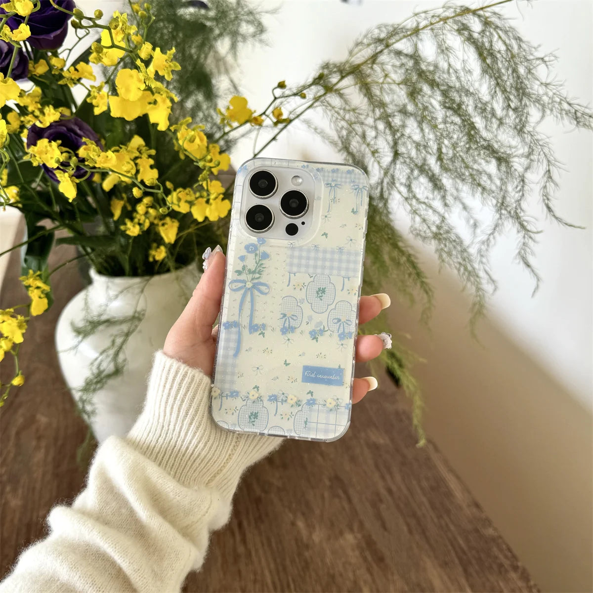 Blue Butterfly Shell Phone Case