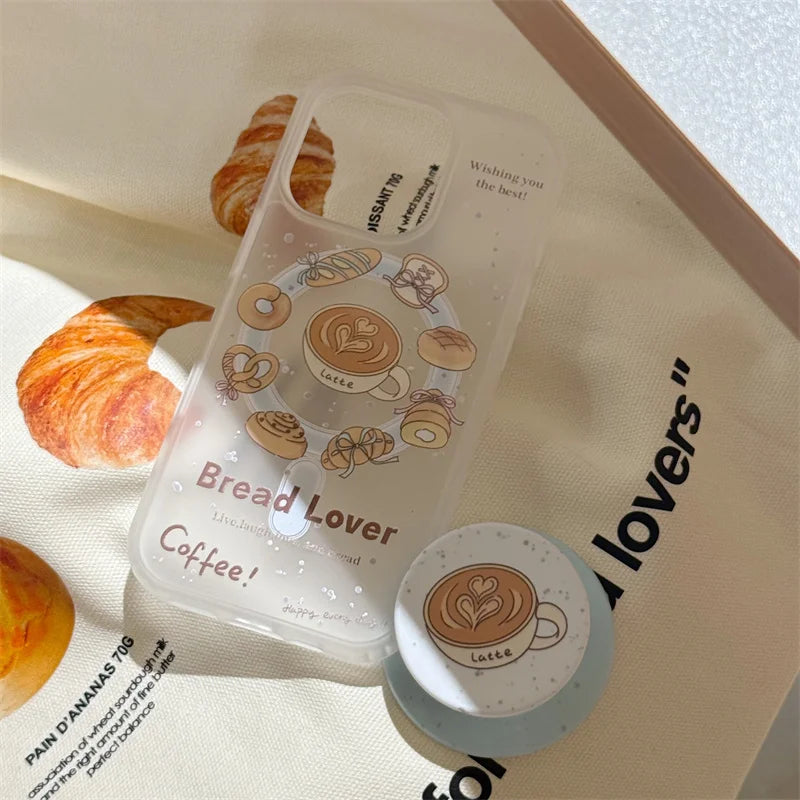 Fashion Bread Latte Coffee Cell Phone Case