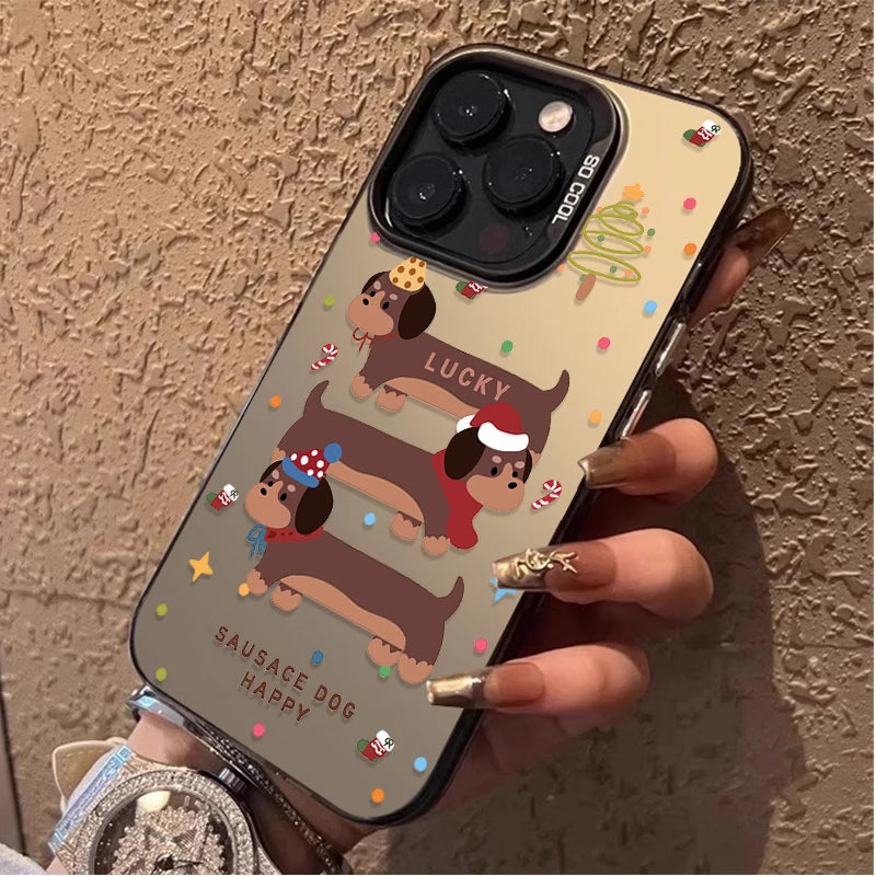 Cartoon Dachshund Dog Case For iPhone