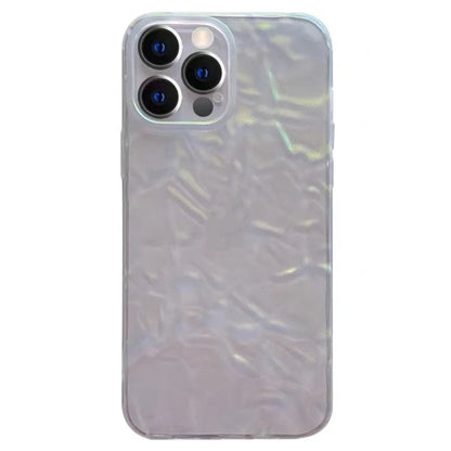 Plating Metal Color Silver Tin Foil Pleats Phone Case