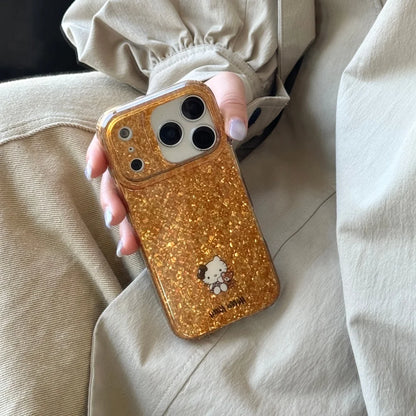 Luxury Double Layer Golden Bottom Kitty Cat Case Phone Case For iPhone