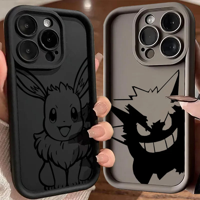 Pokemons Line Cartoon Soft Silicone Case For iPhone