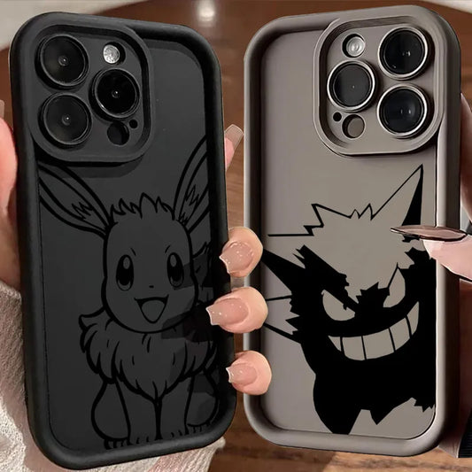 Pokemons Line Cartoon Soft Silicone Case For iPhone