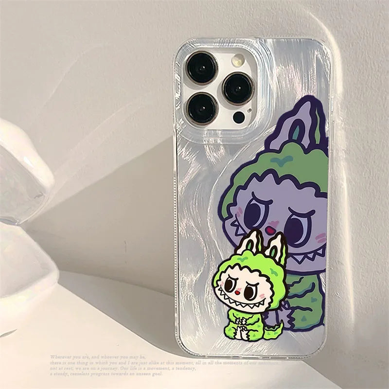 Cartoon Green Labubu Phone Case