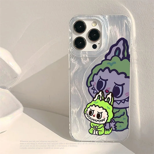 Cartoon Green Labubu Phone Case