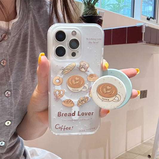 Fashion Bread Latte Coffee Cell Phone Case