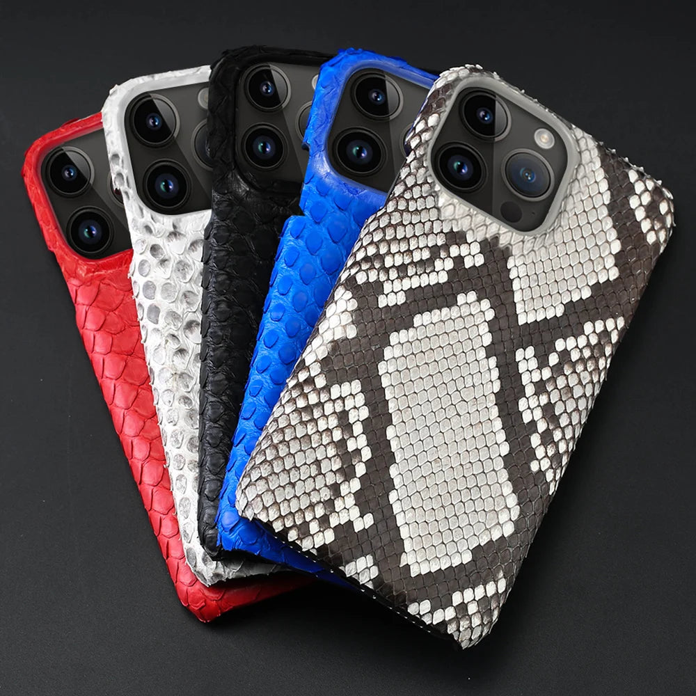 Langsidi 100% Genuine Python Leather Phone Case For iPhone