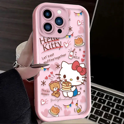 Hello Kitty Adorable Soft Phone Case For iPhone