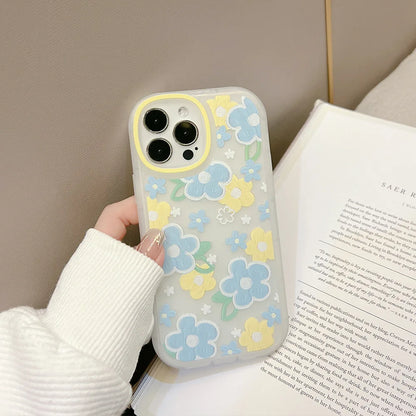 Fashion Oil Painting Flowers Phone Case For iPhone