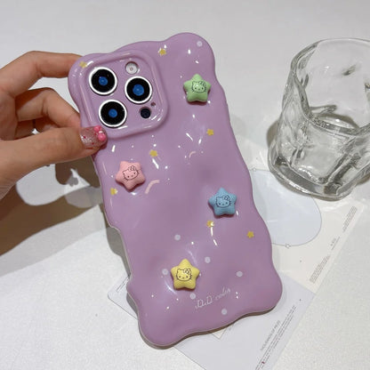 Three Dimensional Star Solid Color Wrinkle Pattern Is Suitable Phone Case