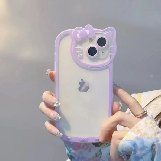 Sanrio Hello Kitty Kawaii KT Head Phone Case For iPhone