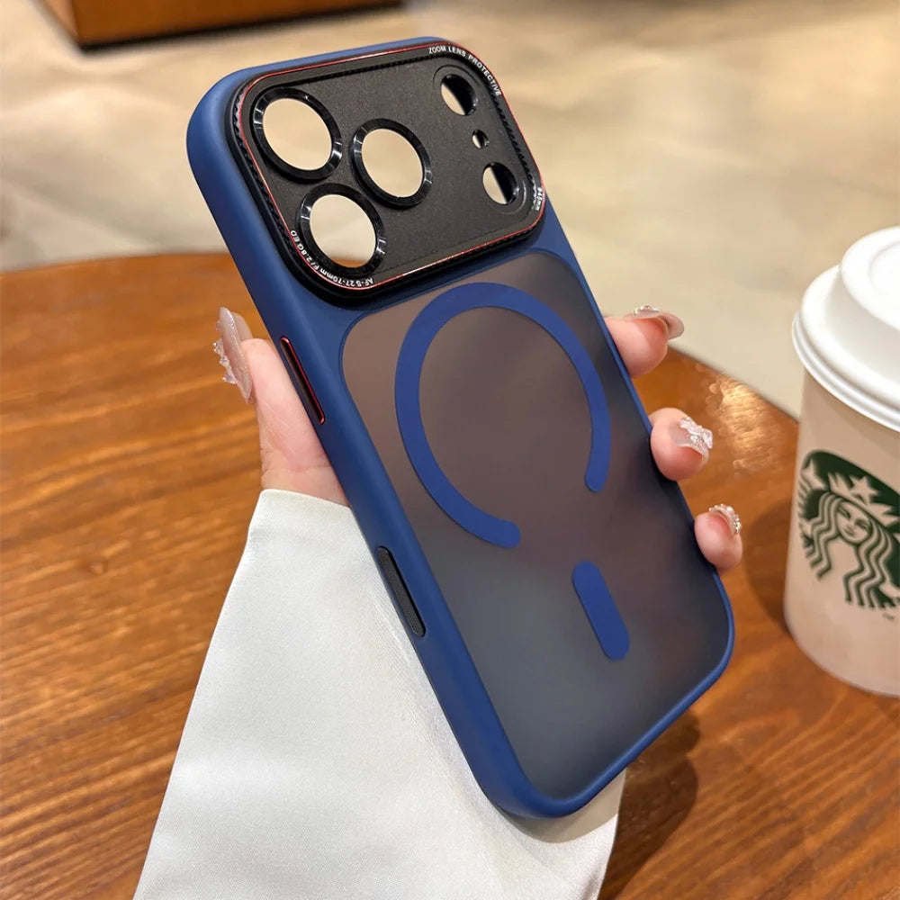Luxury Magnetic Metal Lens Bumper Protection Case For iPhone