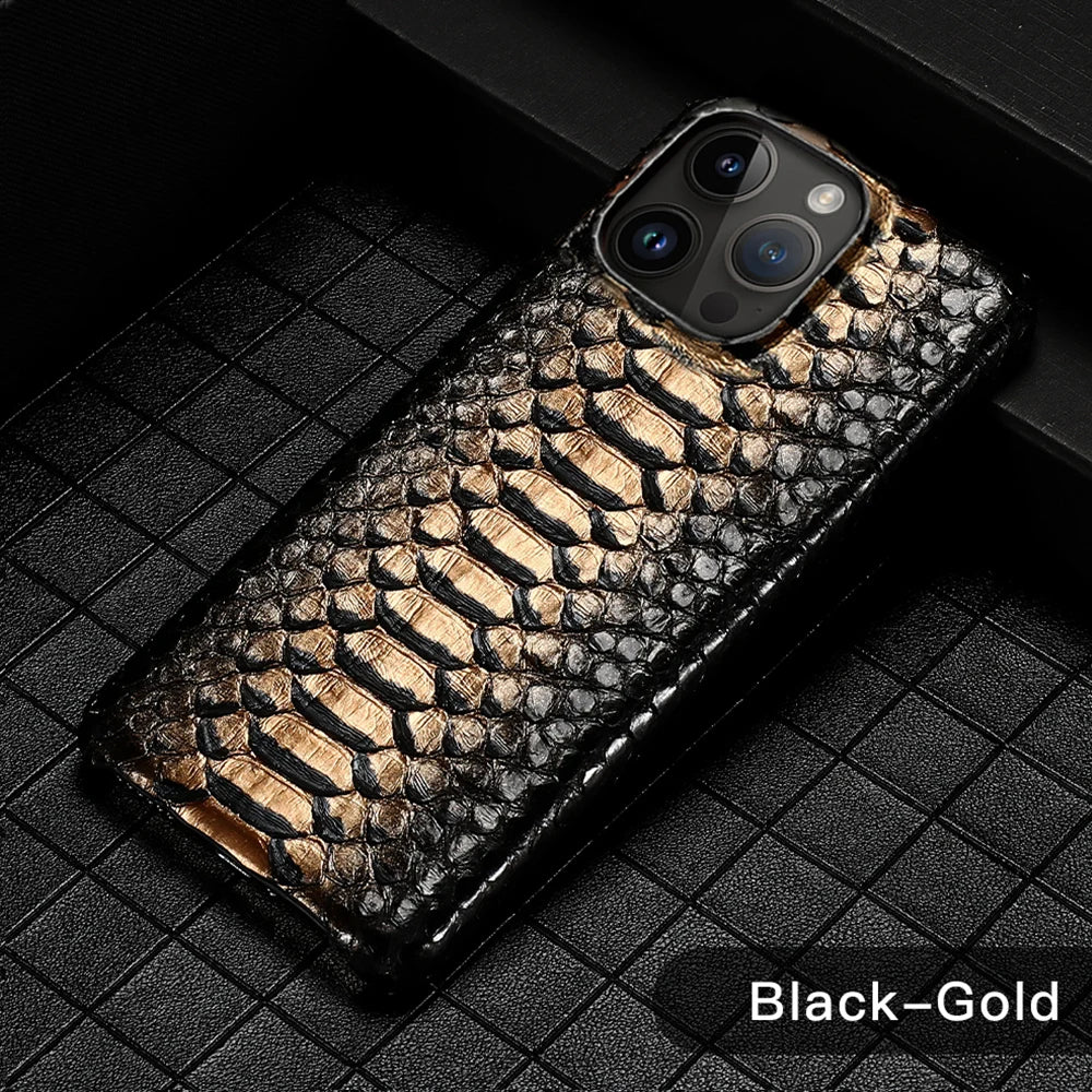 Langsidi 100% Genuine Python Leather Phone Case For iPhone