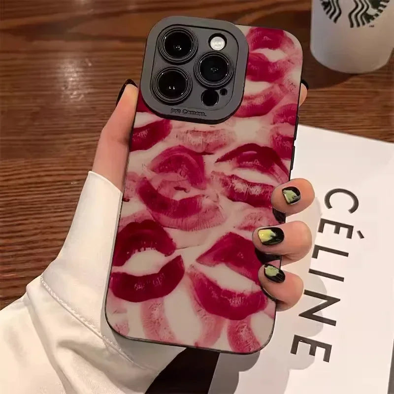 Lip-Painted Anti-Drop Phone Case For iPhone