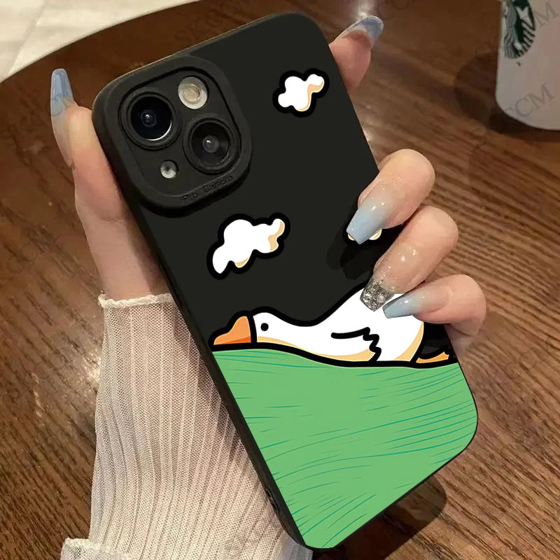 New Cartoon Duck Silicone Phone Case For iPhone