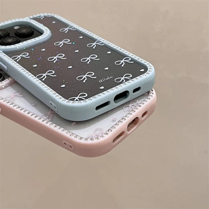 Fashion Glitter Rhinestone Border Bowknot Phone Case