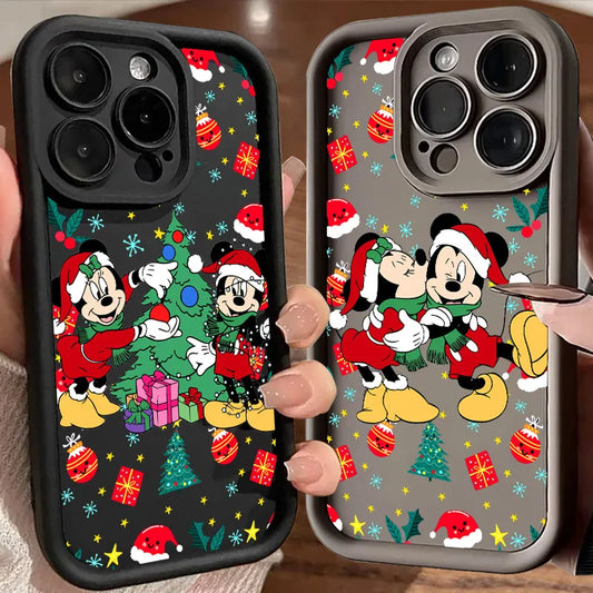 Mickey Minnie Christmas Soft Silicone Case For iPhone