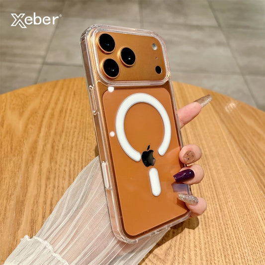 Acrylic Magnetic Translucent Wireless Charging Case For iPhone
