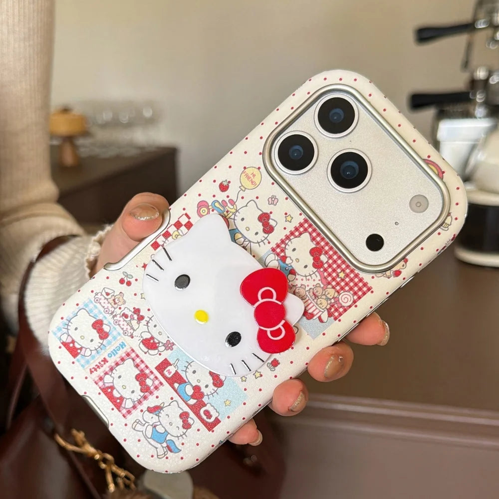 Sticker Wave Grid Kitty Is Suitable For Apple