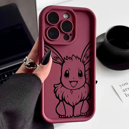 Pokemons Line Cartoon Soft Silicone Case For iPhone