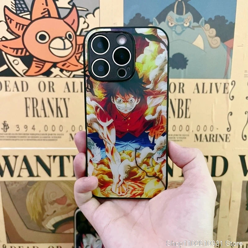3D illusion One Piece Luffy Nika Phone Case For iPhone