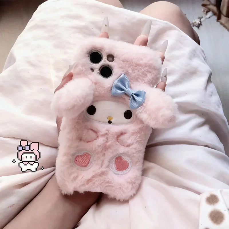 Kawaii Cinnamoroll My Melody 3D Plush Phone Case
